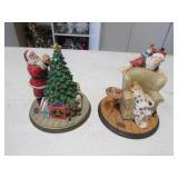2 norman rockwell christmas figurines