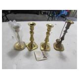 brass candleholders