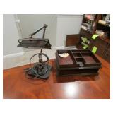 desk lamp & organizers