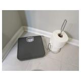 scales & toilet paper holder