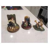 3 norman rockwell figurines