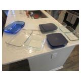 8 pyrex baking dishes