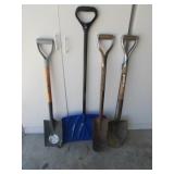 4 shovels