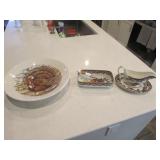 turkey dishes incl:2 spode & royal staffordshire