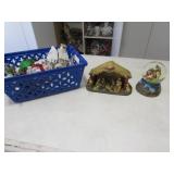 nativity snowglobe & figurine & christmas items