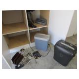 2 paper shredders,calculators,magnifier,items