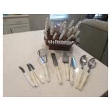 Cutco pearl handle 40 pc knife set w/block