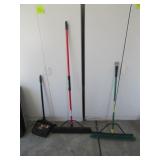 pushbrooms,dustpan & floor lamp
