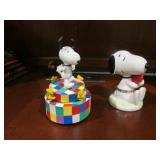 2 snoopy music boxes