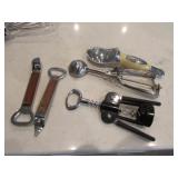 ice cream scoops,can & wine openers