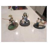 3 norman rockwell figurines
