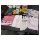 vintage linens & yarn