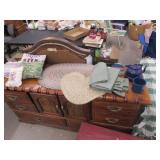 rugs,curtains,decorator pillows,enamel teapot