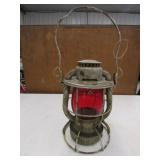 RR Lantern w/red globe