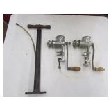 2 meat grinders & air pump
