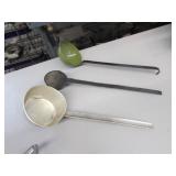 3 ladles incl:enamel & iron