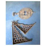 griswold stove damper & iron angle brackets