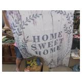 home sweet home shower curtain w/rings