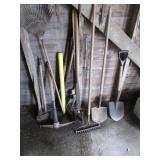 shovels,pick axe,mole trap & yard tools