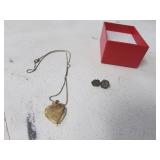 .925 silver necklace & earrings