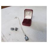 .925 silver necklace & earrings