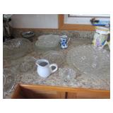 blue ridge pottery pitcher,fostoia dish,glassware