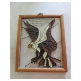 eagle glass wall hanging
