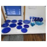 blue plates,vases & dishes