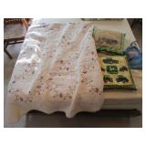 newer quilt,john deere pillows,items