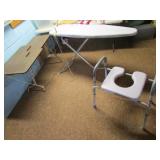 table,iron board & toilet seat