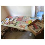 old travel guides & paper goods