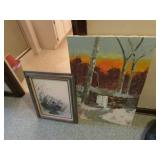 oil on canvas stream scene picture & picture