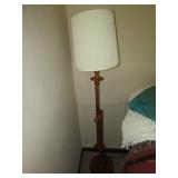 wood jack floor lamp (adjusts up & down)