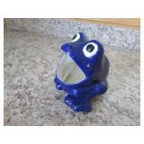 blue ceramic sponge frog