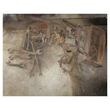 wood box & all antique tools