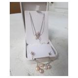 .925 silver necklace & earrings