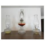 3 oil lamps