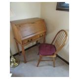 american lifestyles oak dropfront desk w/chair