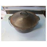 wagner ware #10 cast iron round roaster w/lid