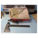 vaughan hatchet w/metal handle & cyclone seeder