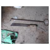 corn knife,hog catcher & items