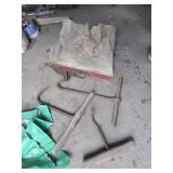 3 hay hooks & seeder