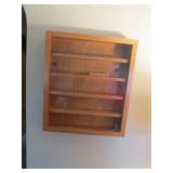 oak wall display case