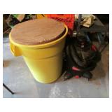 shop vac & yellow barrel