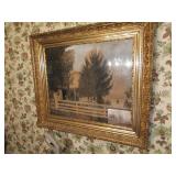antique picture frame & picture