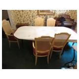 drop leaf dining room table w/ 5 chairs