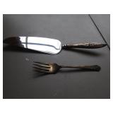 sterling silver fork & handle
