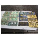 15 Ohio license plates & 1 Indiana plate