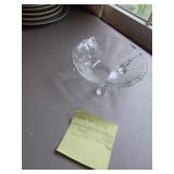 A.H. Heisy & co. rose crystal waverly mint bowl
