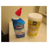 partial sanitize wipes & clorox cleaner